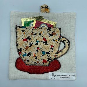 Quilted Coaster or Pot Holder/Tea Bag Holder